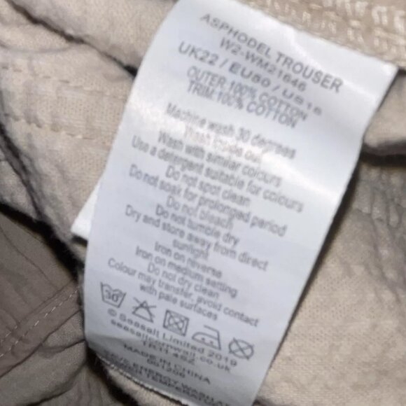 Seasalt Cornwall Asphodel Cord Trousers in Birch (off-white) - Picture 15 of 16